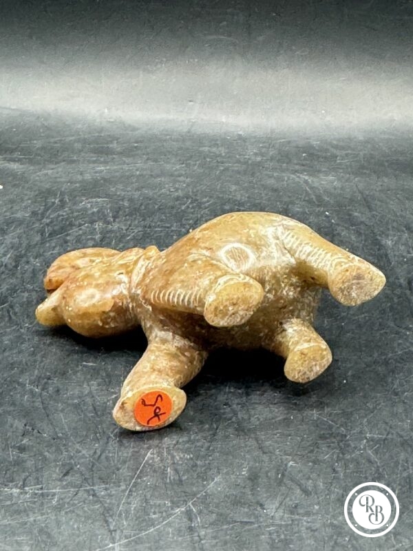Ancienne miniature d'Eléphant en pierre dure (Jade) réalisée et sculptée à la main - Asie - Datant des années 80 - Collection - Décoration - Vintage – Image 7