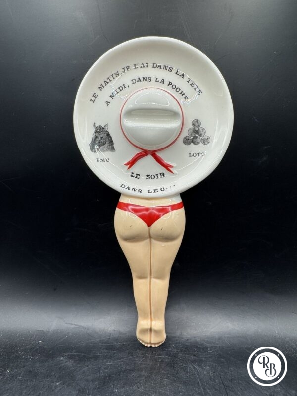Ancien cendrier sexy et humoristique des années 1960 - Loto - Pmu - Décoration - Collection - Vintage - Bistrot - Bar – Image 4