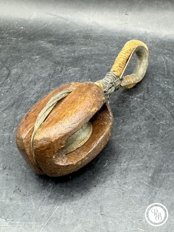 Ancienne poulie à réa simple - Pour Gréement d'un navire à voile - Bateau - Décoration - Collection - Vintage – Image 6