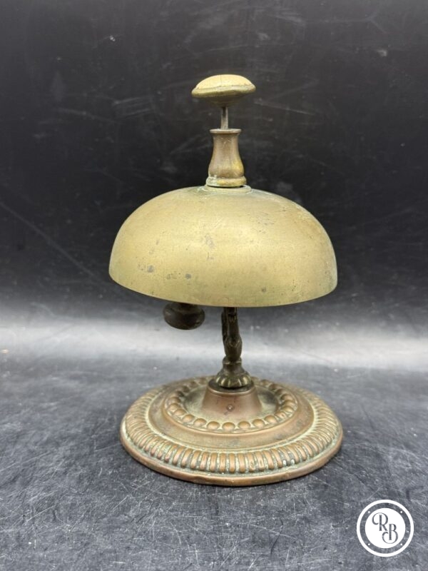 Ancienne Cloche de réception de comptoir d'hôtel ou de restaurant en bronze et cuivre - Fin 19ème - Décoration - Collection – Image 4