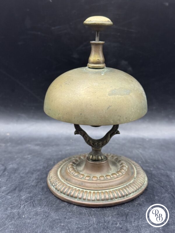 Ancienne Cloche de réception de comptoir d'hôtel ou de restaurant en bronze et cuivre - Fin 19ème - Décoration - Collection – Image 2