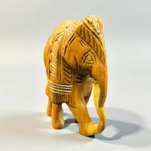 Ancienne miniature d'Eléphant réalisée à la main en bois - Asie - Datant des années 80 - Collection - Décoration - Vintage
