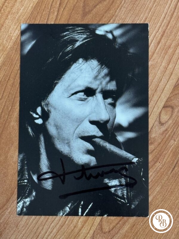 Dédicace - Autographe - Rare carte signée au feutre bleu par Jacques Dutronc - Format 10x15 - Collection