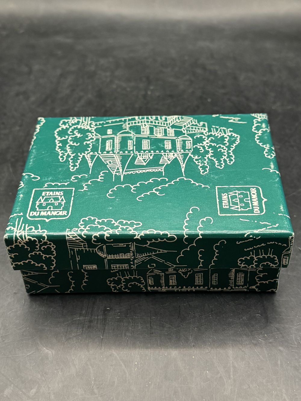 Lot de 2 anciens Salerons des Etains du Manoir - Etain massif avec estampille - Dans leur boîte d'origine - Vers 1950 - Collection - Décoration – Image 6