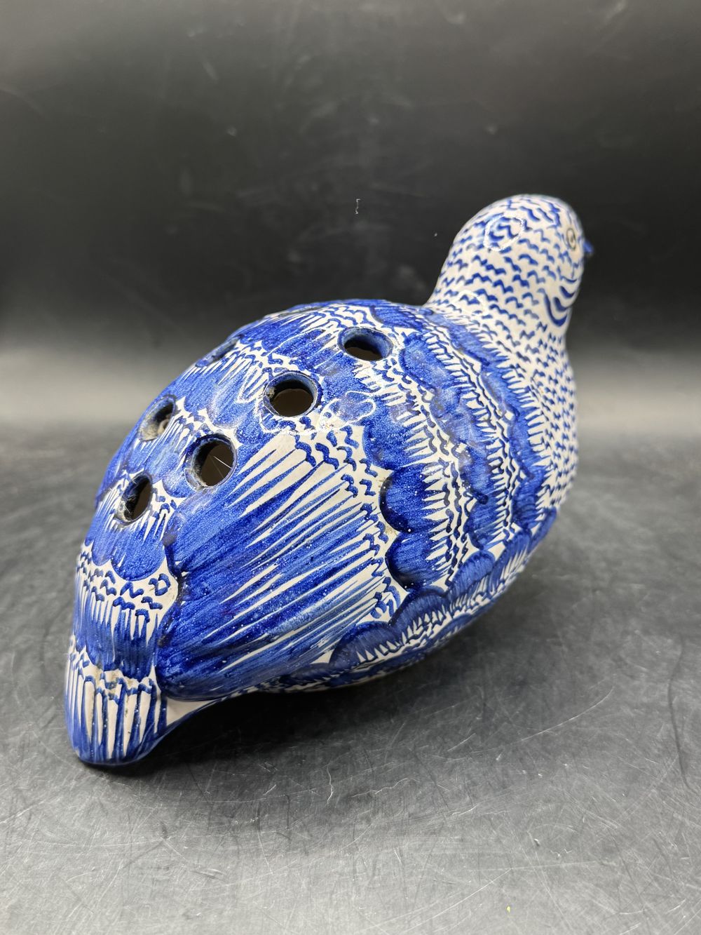 Malicorne - Pouplard - Perdrix/poule en faïence - Pique-fleurs - Décoration - Collection – Image 5