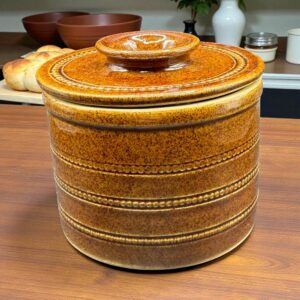 Beurrier à eau en grès vernissé du Berry- Estampillé - Taille N°0 - Art populaire des années 70/80 - Collection - Décoration