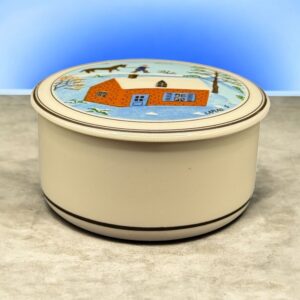 Charmante petite bonbonnière en vitro-porcelaine de Villeroy & Boch - Design Naïf by Laplau - Numérotée 5 - Décoration - Collection - Vintage