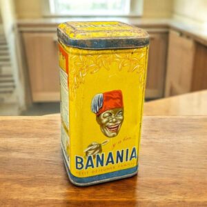 Ancienne boite publicitaire en métal/tôle lithographiée - Banania - 500 g - Epices - Chocolat - Café - Déco - Collection
