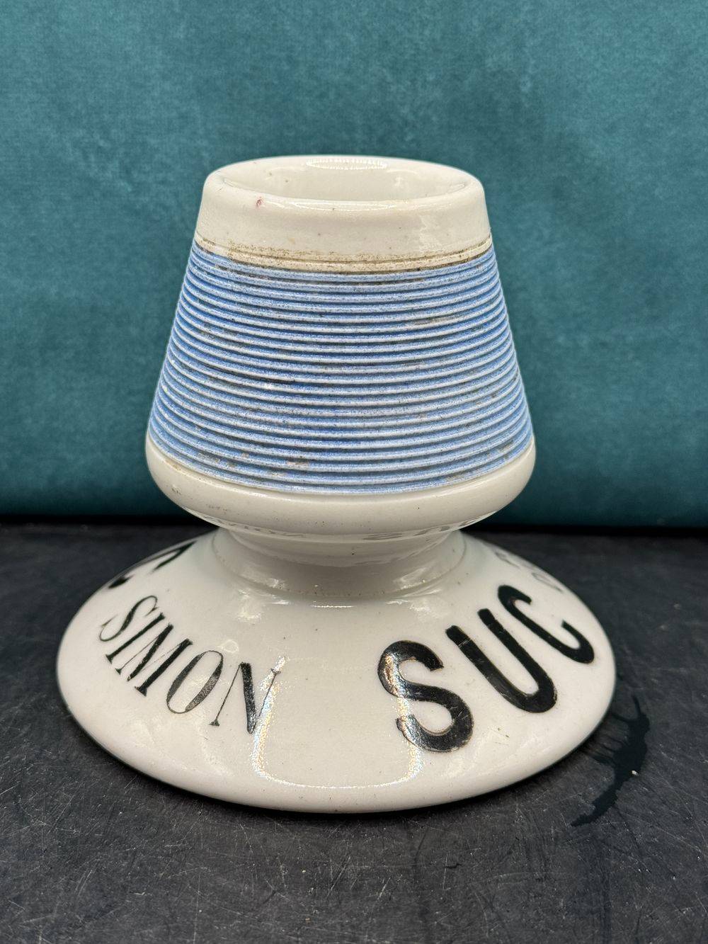 Lot de deux rare et anciens Pyrogènes publicitaires "Suc Simon, puissant digestif" et " Fournier Desmars Saint Amand Cher " Citronnelle au jus de citron - En porcelaine - Vers 1910/1920 - Décoration - Collection - Bistrot - Bar – Image 9