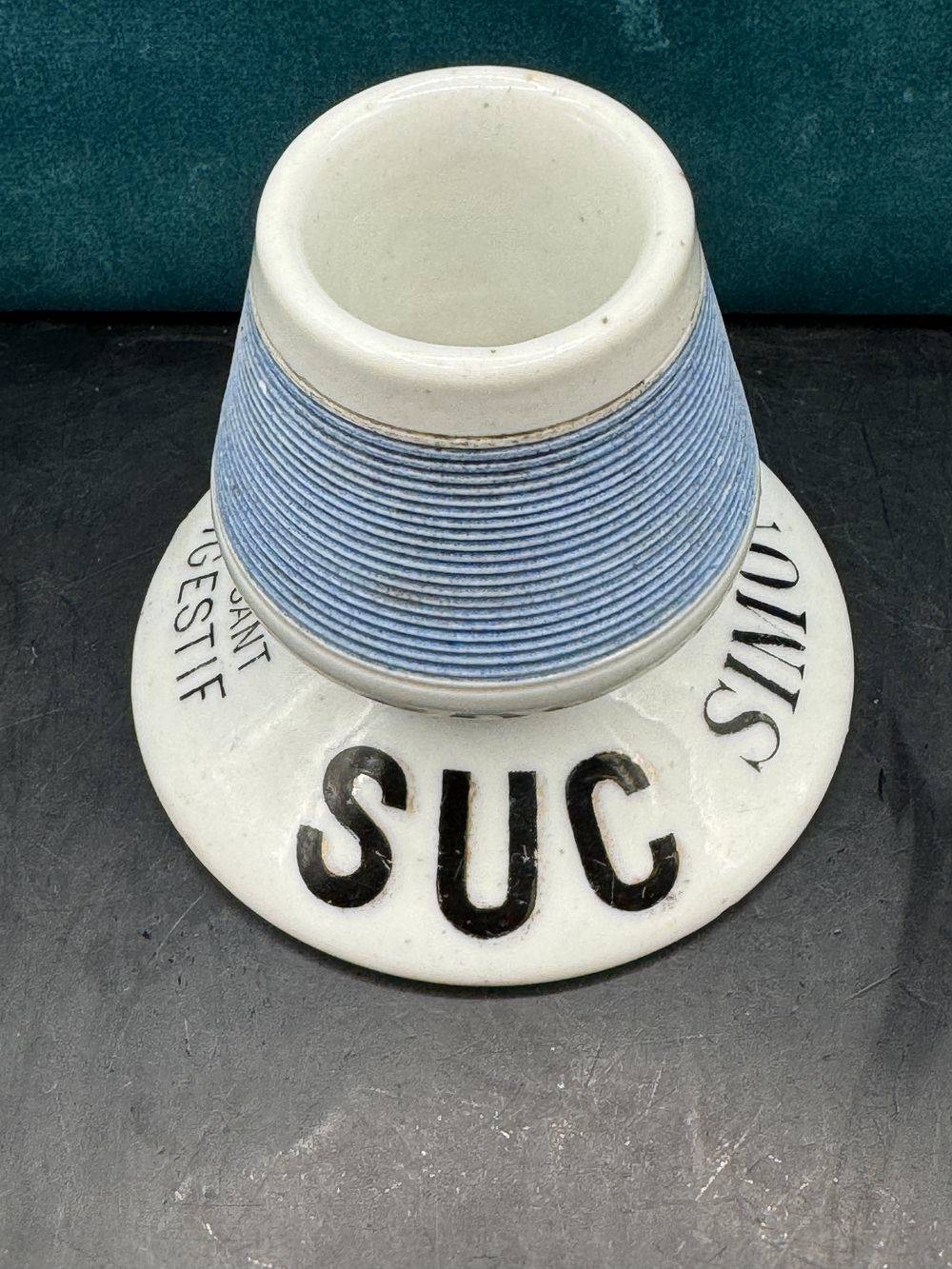 Rare et ancien Pyrogène publicitaire "Suc Simon, puissant digestif" - En porcelaine - Vers 1910/1920 - Décoration - Collection - Bistrot - Bar – Image 6
