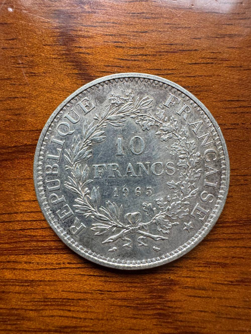 Pièce de monnaie de 10 Francs - En Argent - Hercule datant de 1965 - Collection - Numismate – Image 2
