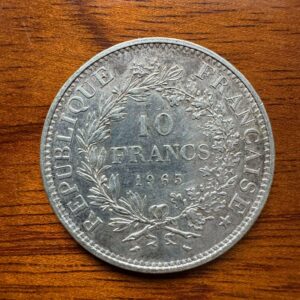 Pièce de monnaie de 10 Francs - En Argent - Hercule datant de 1965 - Collection - Numismate