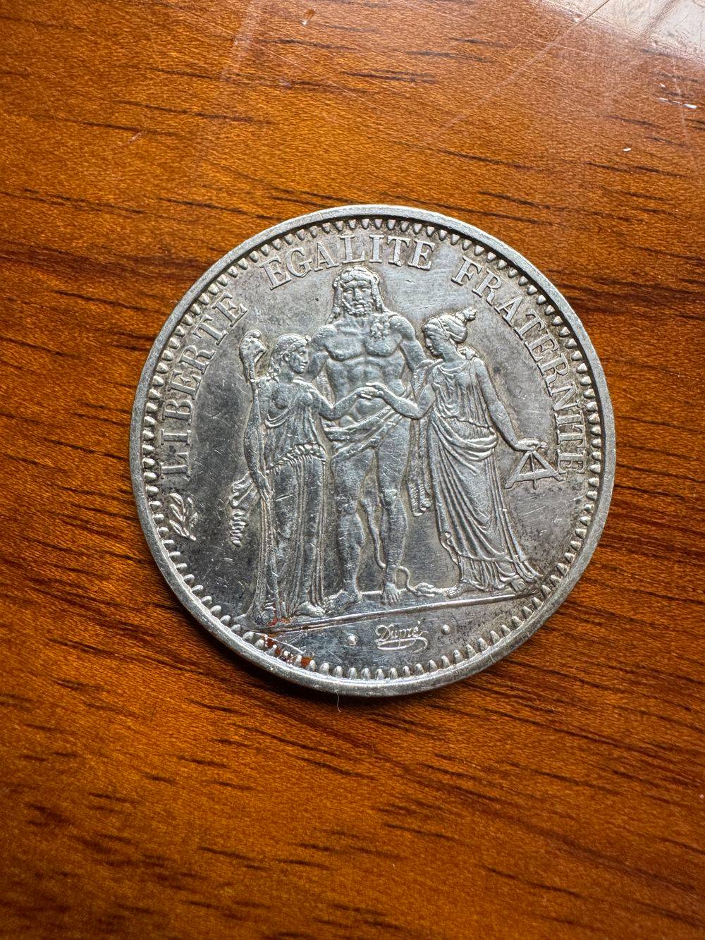 Pièce de monnaie de 10 Francs - En Argent - Hercule datant de 1965 - Collection - Numismate – Image 3