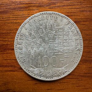 Pièce de monnaie de 100 Francs - Panthéon - En Argent - Datant de 1982 - Collection - Numismate