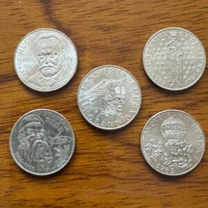 Lot de 5 Pièces de monnaie de 10 Francs - Commémoratives - Hugo - Roland Garros - Rude - Capétien - Espace - Collection - Numismate