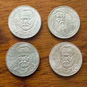 Lot de 4 Pièces de monnaie de 10 Francs - Commémoratives - Victor Hugo - François Rude - Collection - Numismate
