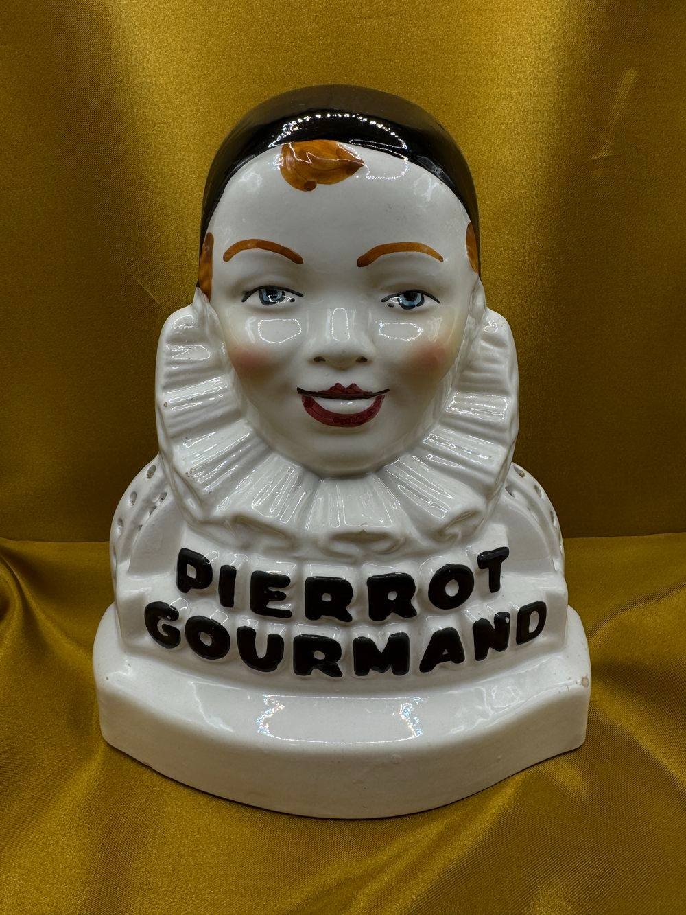 Rare ancien présentoir Pierrot Gourmand servant de présentation de sucettes dans les boulangeries françaises et datant des années 70 - En céramique vernissée - Collection - Décoration - Vintage – Image 2