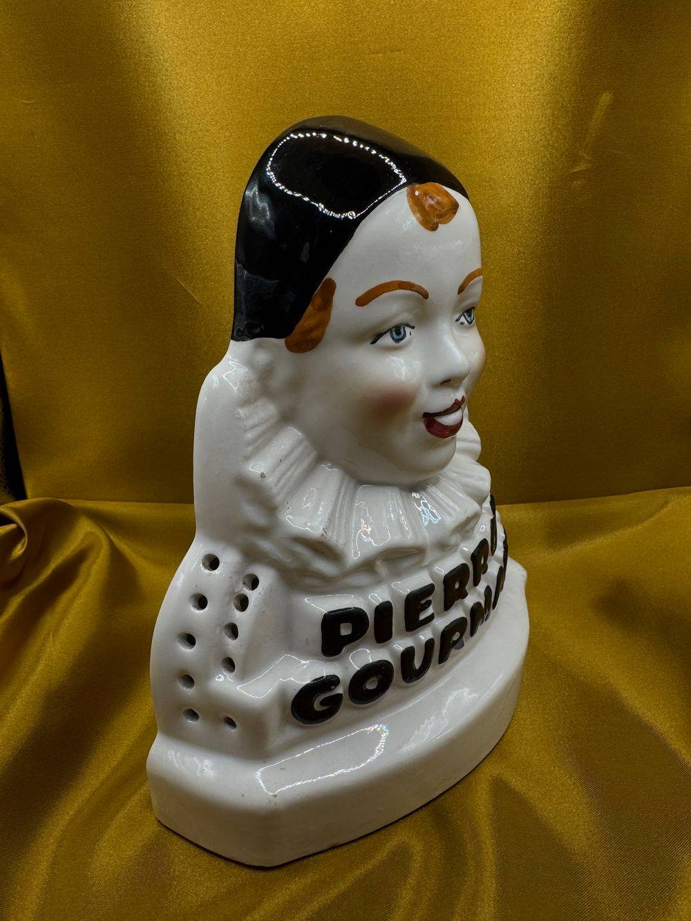 Rare ancien présentoir Pierrot Gourmand servant de présentation de sucettes dans les boulangeries françaises et datant des années 70 - En céramique vernissée - Collection - Décoration - Vintage – Image 7