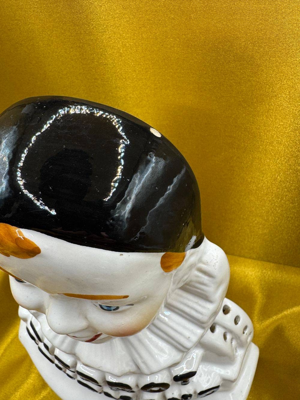 Rare ancien présentoir Pierrot Gourmand servant de présentation de sucettes dans les boulangeries françaises et datant des années 70 - En céramique vernissée - Collection - Décoration - Vintage – Image 9