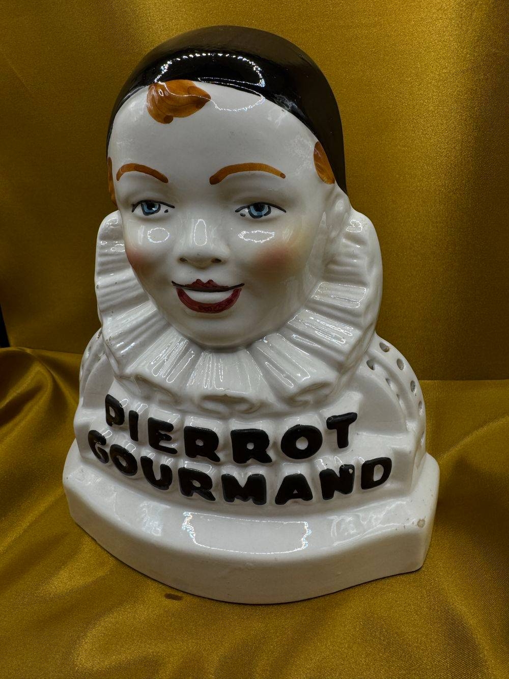 Rare ancien présentoir Pierrot Gourmand servant de présentation de sucettes dans les boulangeries françaises et datant des années 70 - En céramique vernissée - Collection - Décoration - Vintage – Image 3