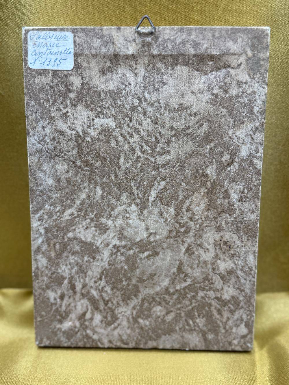 Ensemble/lot rare de 8 anciens petits cadres avec différentes reproductions sur soie - Déco - Collection – Image 15