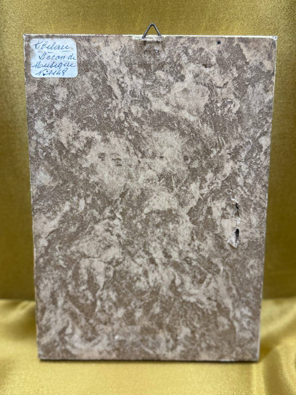 Ensemble/lot rare de 8 anciens petits cadres avec différentes reproductions sur soie - Déco - Collection – Image 17