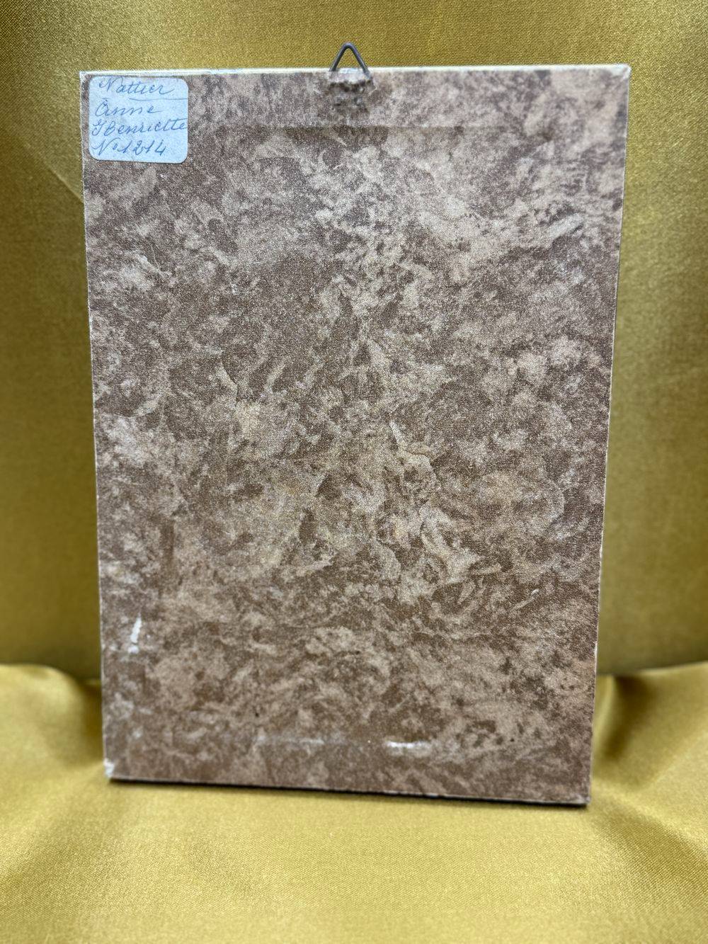 Ensemble/lot rare de 8 anciens petits cadres avec différentes reproductions sur soie - Déco - Collection – Image 19