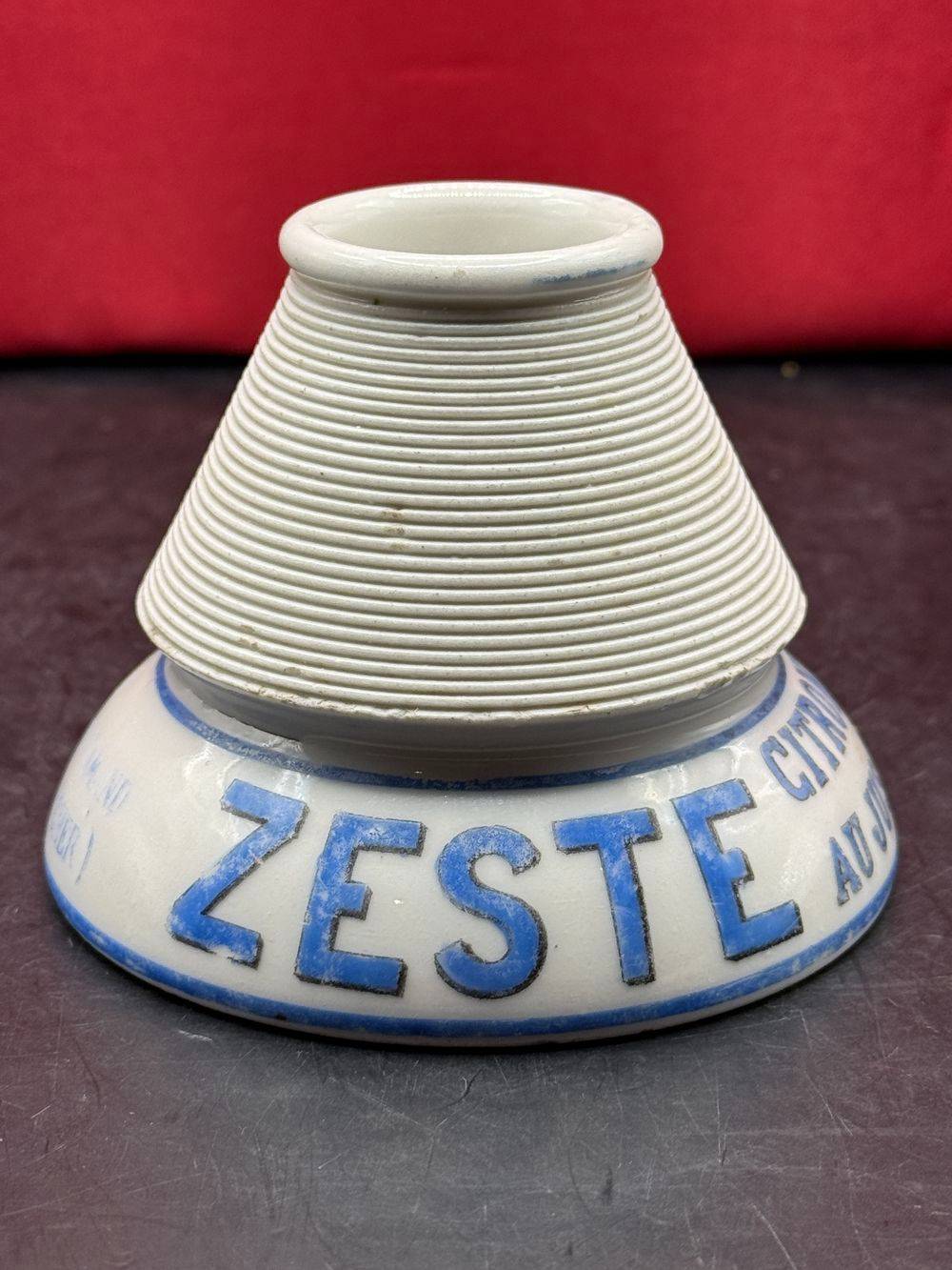 Rare et ancien Pyrogène publicitaire " Fournier Desmars Saint Amand Cher " Citronnelle au jus de citron- En porcelaine - Vers 1910/1920 - Décoration - Collection - Bistrot - Bar – Image 2