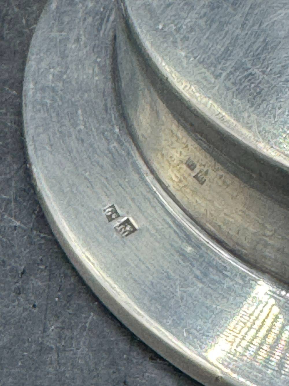 Rare ancien beurrier Coquillor des années 60 - Ajouré et en métal argenté - Poinçons et estampillé - Collection - Décoration - Vintage - France – Image 5