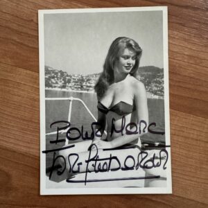 Dédicace - Autographe - Rare carte nb signée au feutre noir par Brigitte Bardot - Format 11x15 - Collection - Vintage
