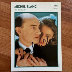 Dédicace - Autographe - Rare carte signée au feutre noir par Michel Blanc - Format 13x18