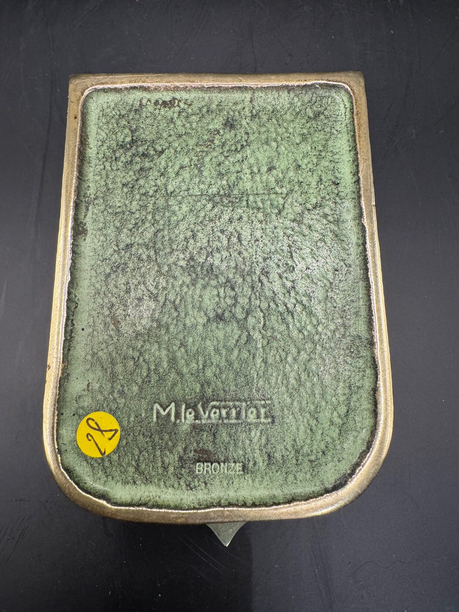 Max Le Verrier - Rare boite/coffret en bronze - Décor Fleurs de Lys et Lion - Ensemble signé - Collection - Décoration – Image 6