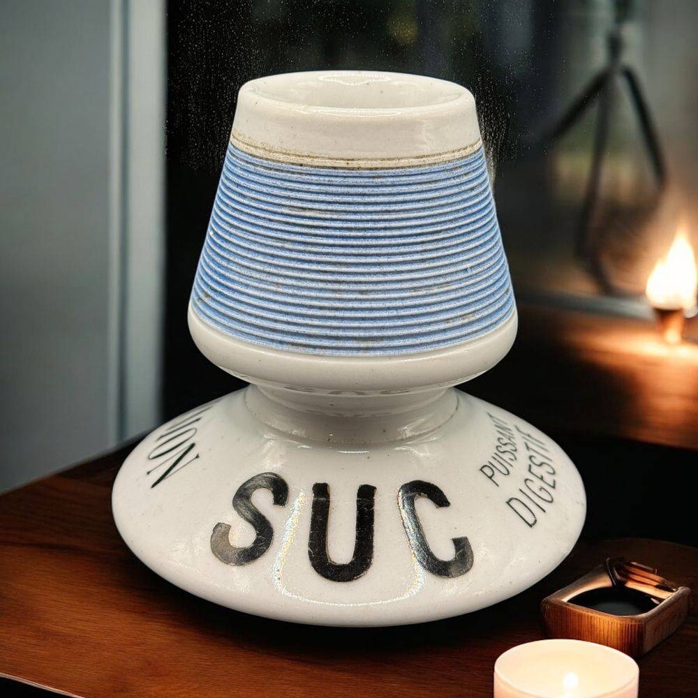 Rare et ancien pyrogène publicitaire "Suc Simon, puissant digestif" - En porcelaine - Vers 1910/1920 - Décoration - Collection - Vintage - Bistrot - Bar