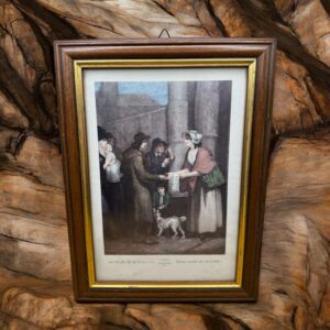 Rare ancienne Gravure Anglaise - Cries of London - En couleur - Sous verre avec cadre doré de qualité - Déco chic - Collection