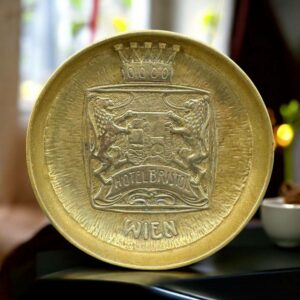 Magnifique et rare ancienne coupelle à monnaie en bronze de l'Hôtel Bristol à Vienne - Par Berndorf dans les années 1920 - Décoration - Collection