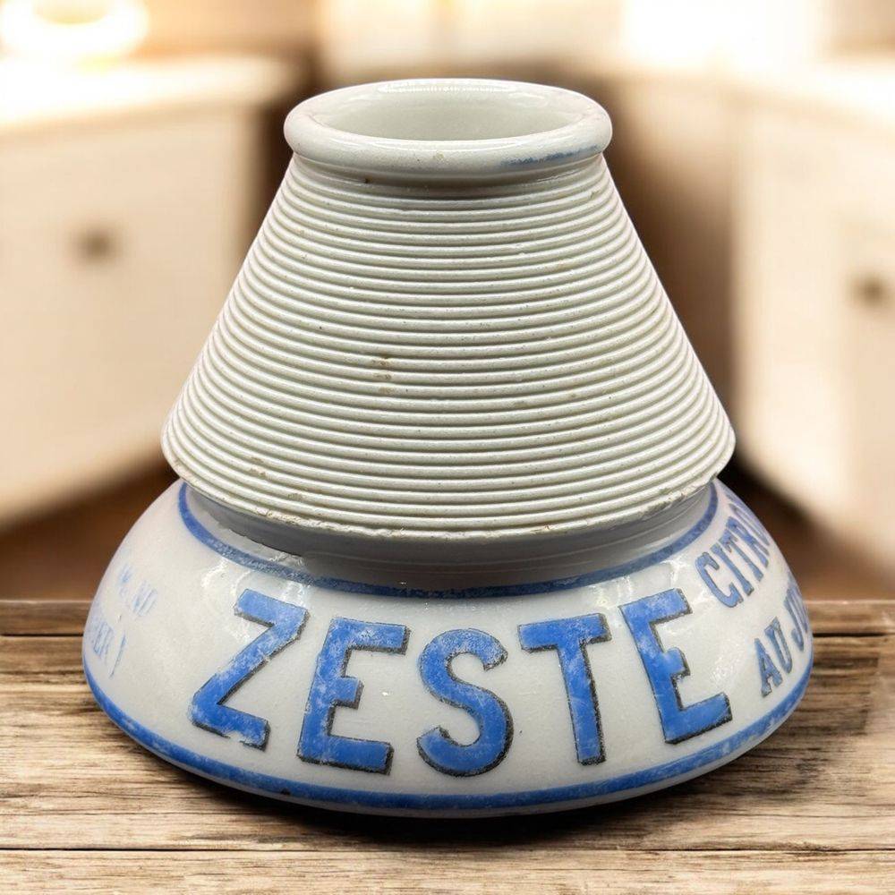 Rare et ancien Pyrogène publicitaire " Fournier Desmars Saint Amand Cher " Citronnelle au jus de citron- En porcelaine - Vers 1910/1920 - Décoration - Collection - Bistrot - Bar