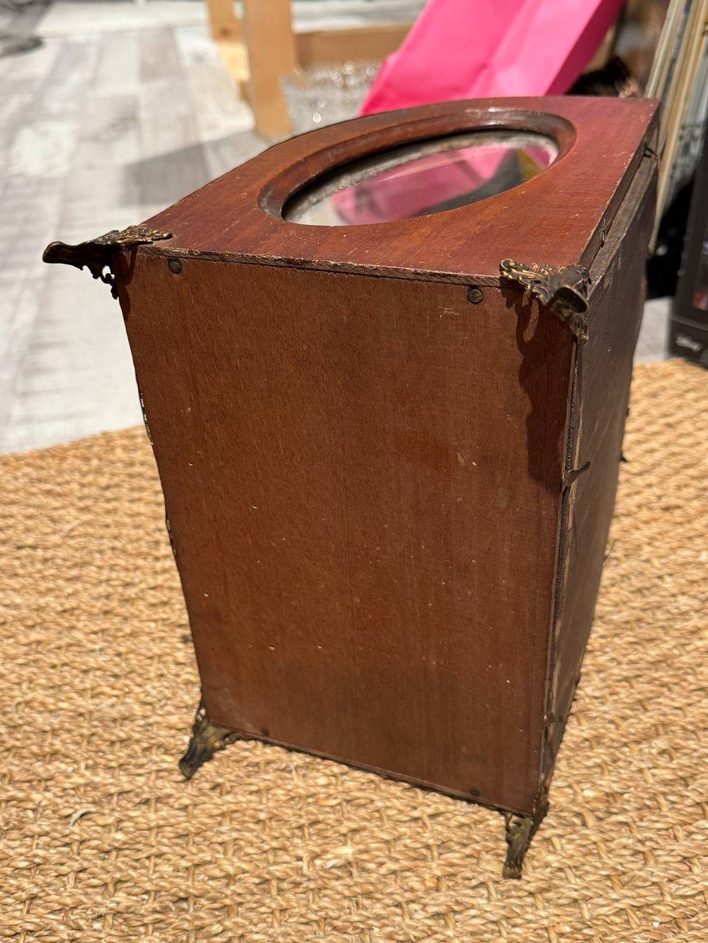 Ancien globe de Mariés datant de la fin 18ème / début 19ème avec son incroyable verre arrondi d'époque - Ornements en laiton - Collection - Décoration – Image 11