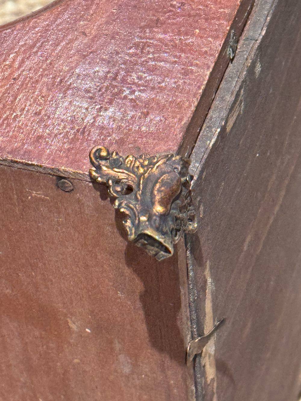 Ancien globe de Mariés datant de la fin 18ème / début 19ème avec son incroyable verre arrondi d'époque - Ornements en laiton - Collection - Décoration – Image 12