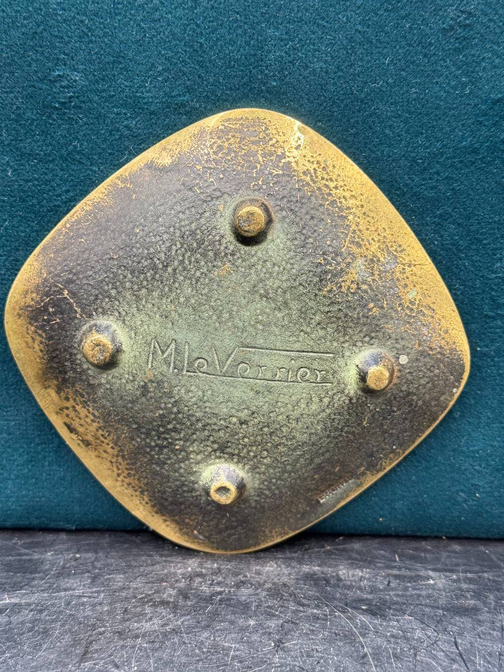 Rares petits vide-poche/ lot / Coupelles en bronze signé-es Max Le Verrier (1891-1973) représentant quatre cartes à jouer - Les quatre rois (Pique, cœur, trèfle, carreau) - Circa 1930 - Collection - Décoration – Image 15