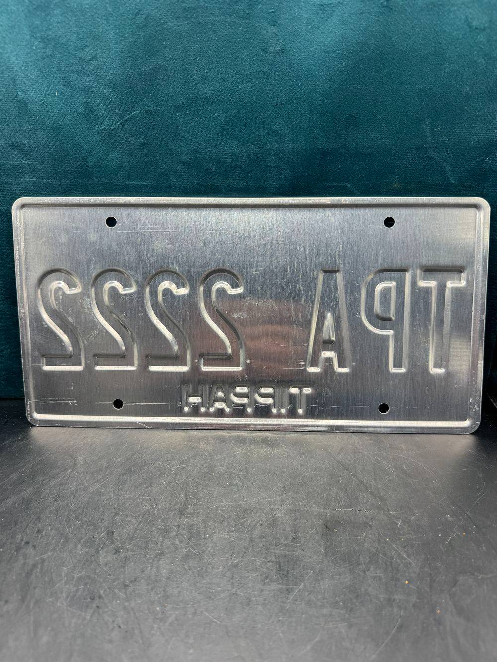 Vraie plaque originale d'immatriculation (en métal et relief) - Usa - Etats-Unis - Etat du Mississippi - Blanche - Décoration murale pour garage - Collection – Image 3
