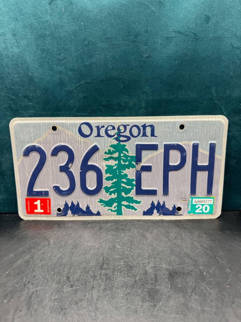 Vraie plaque originale d'immatriculation (en métal et relief) - Usa - Etats-Unis - Etat de l'Oregon - 2020 - Décoration murale pour garage - Collection – Image 2