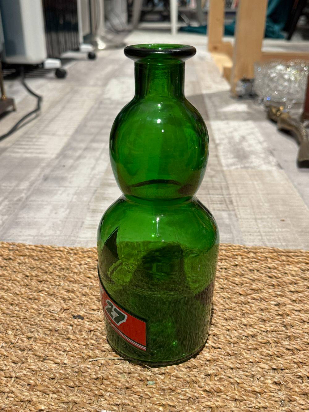 Lot / ensemble de trois anciennes grandes et différentes Carafes publicitaires - Get 27 - Verres lisse et granuleux - Collection - Vintage - Déco bistrot - bar – Image 3