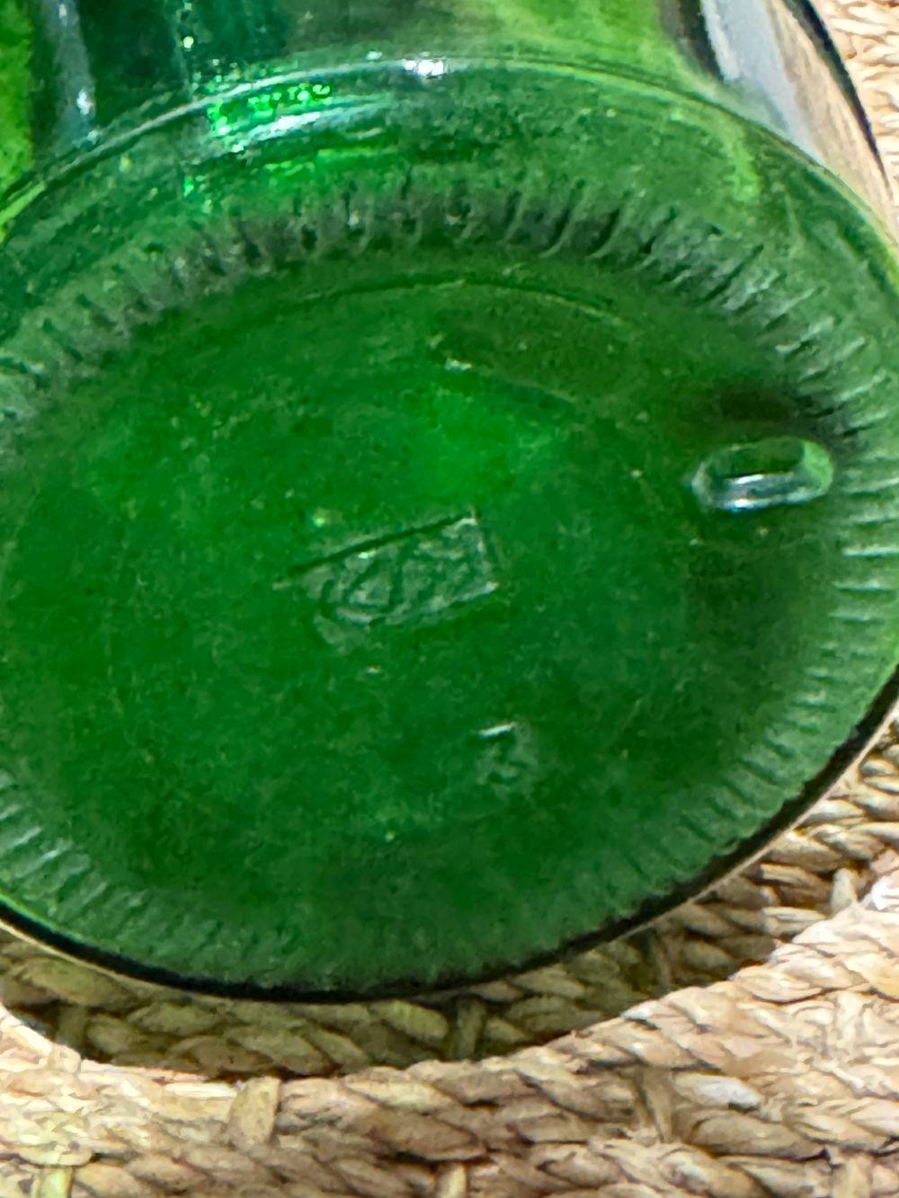 Lot / ensemble de trois anciennes grandes et différentes Carafes publicitaires - Get 27 - Verres lisse et granuleux - Collection - Vintage - Déco bistrot - bar – Image 6