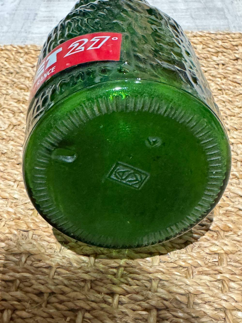 Lot / ensemble de trois anciennes grandes et différentes Carafes publicitaires - Get 27 - Verres lisse et granuleux - Collection - Vintage - Déco bistrot - bar – Image 12