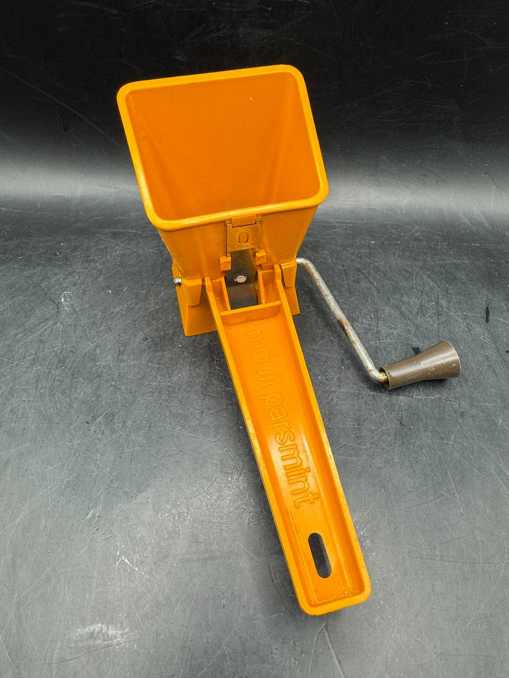 Ancien Hachoir Mouli Marsmint - Orange - Vintage des années 70 - Fonctionne parfaitement - Décoration - Collection – Image 7