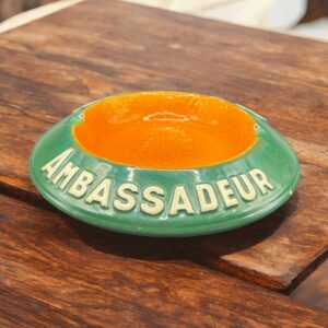 Ancien cendrier publicitaire Cendrier « Ambassadeur - Cusenier " de la maison Longchamp - Vers 1940 - Collection - Décoration bar restau