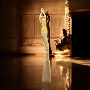 Rare ancien Chausse-pied - Une sirène - Art Déco en laiton doré massif - Vers 1930 - Collection - Décoration - Sexy