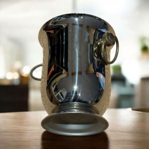 Ancien Seau à champagne ou à glace Jean Couzon - Made in France - En inox 18/10 - Brillant à l'extérieur et mat à l'intérieur - Vers 1970 - Collection - Décoration - Vintage