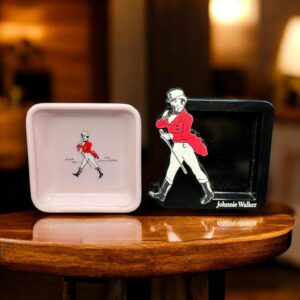 Duo d'anciens cendriers/ coupelles Johnnie Walker whisky - Collection - Vintage - Déco bistrot - bar