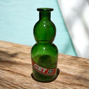 Ancienne grande Carafe publicitaire - Get 27 - Verre lisse - Collection - Vintage - Déco bistrot - bar